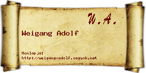 Weigang Adolf névjegykártya
